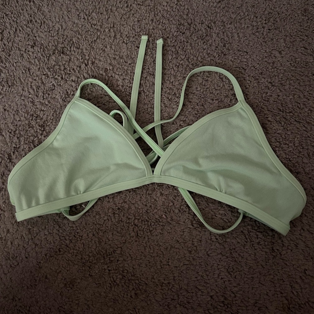Women's Light Sage Triangle Swim Bikini Top